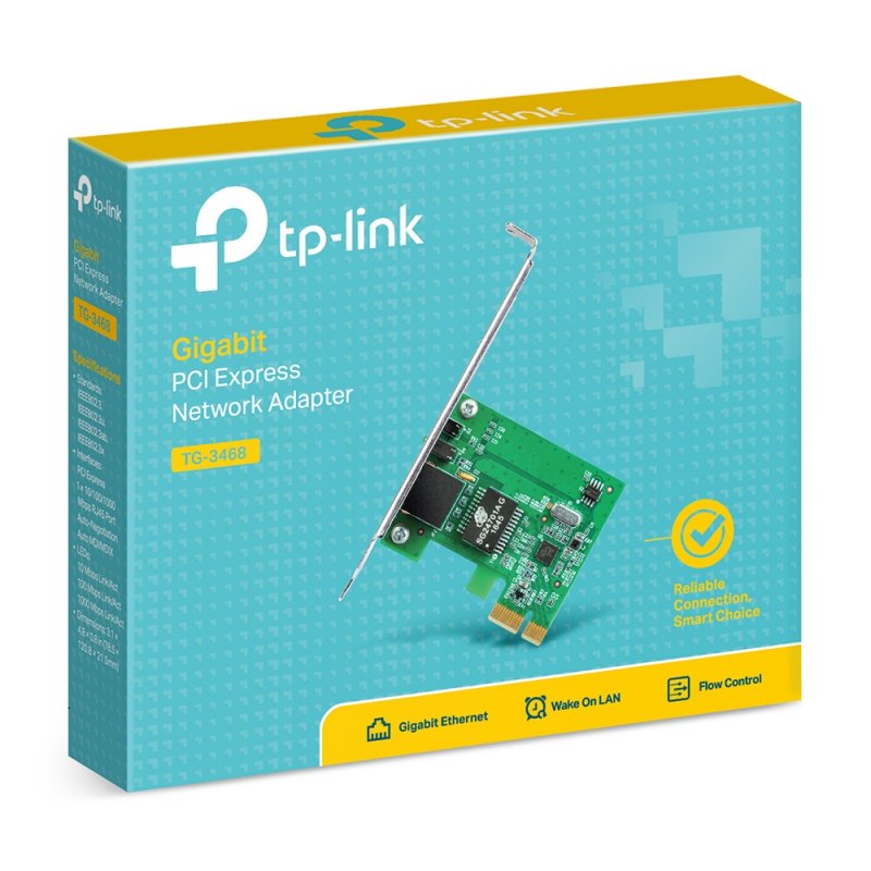 Carte réseau PCI-Express TP-Link compatible TG-3468 Gigabit 10/100/1000 Mbits