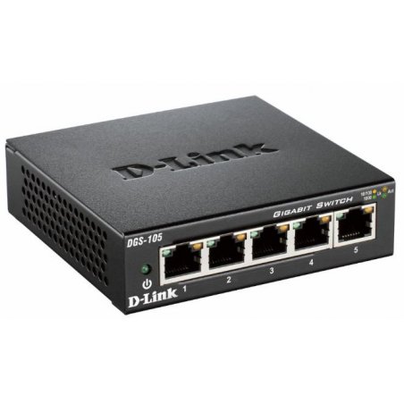Switch réseau ethernet Gigabit D-Link DGS-105/E - 5 ports (Métal)