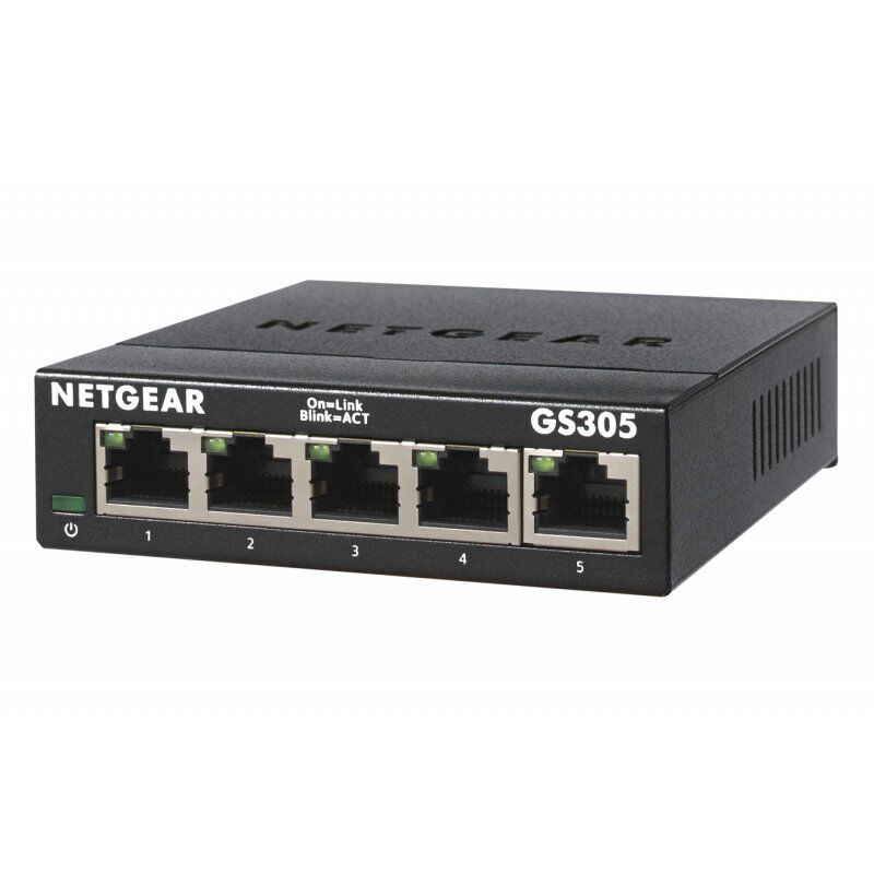 NETGEAR GS305 Non-géré L2 Gigabit Ethernet (10/100/1000) Noir
