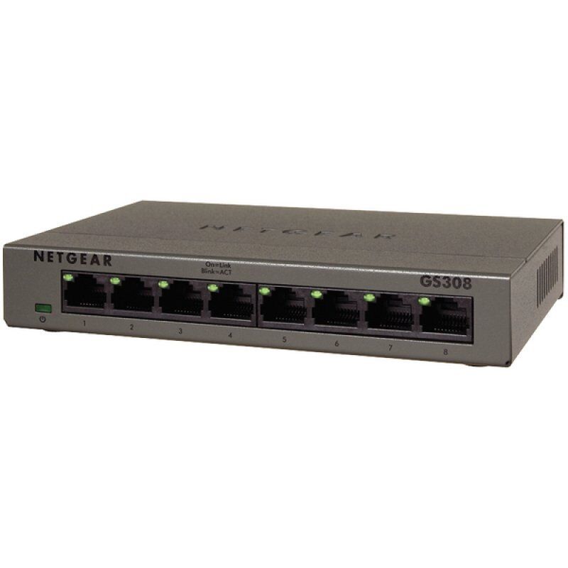 NETGEAR GS308 Unmanaged Gigabit Ethernet (10/100/1000) Grey
