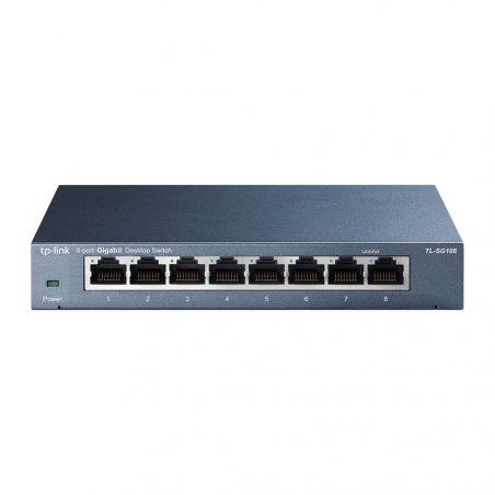 Switch réseau ethernet Gigabit TP-Link compatible SG108 - 8 ports (Métal)
