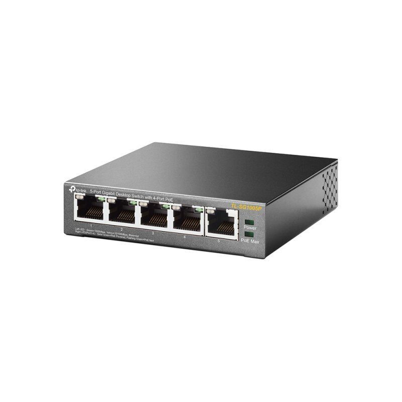 TP-Link TL-SG1005P Non-géré Gigabit Ethernet (10/100/1000) Connexion Ethernet, supportant l'alimentation via ce port (