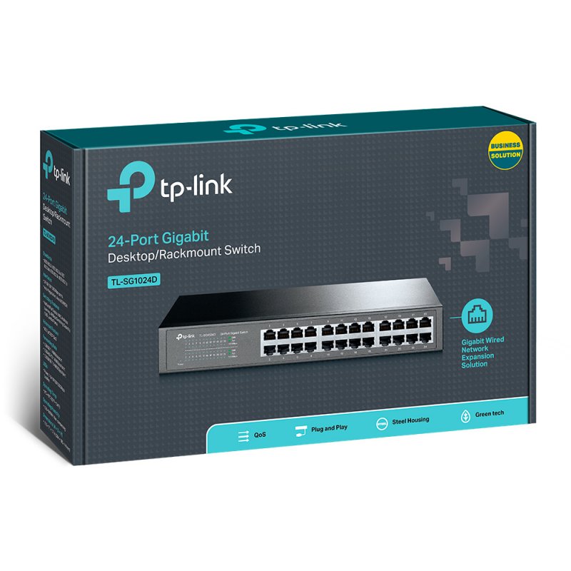TP-Link TL-SG1024D Non-géré Gigabit Ethernet (10/100/1000) Gris