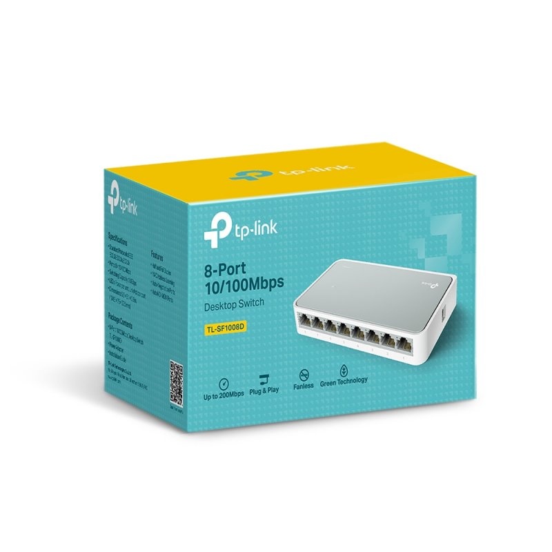 TP-Link compatible TL-SF1008D 8-Port 10/100Mbps Desktop Switch - Switch - 8 Anschlüsse