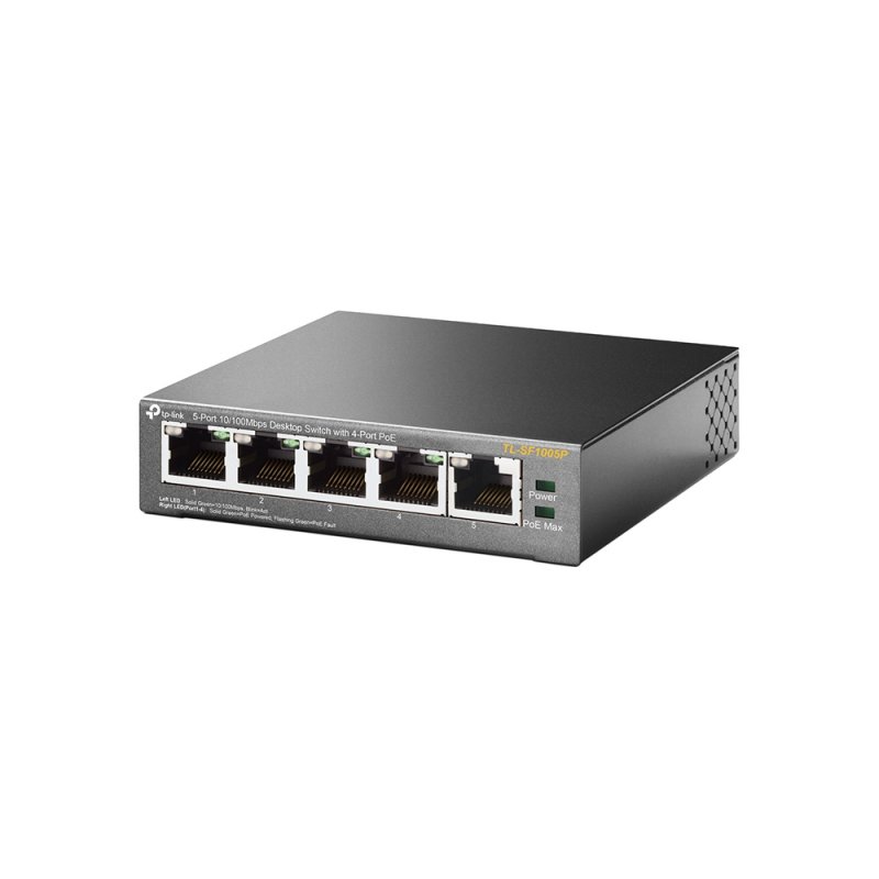 TP-Link 5-Port 10/100Mbps Desktop PoE Switch with 4-Port