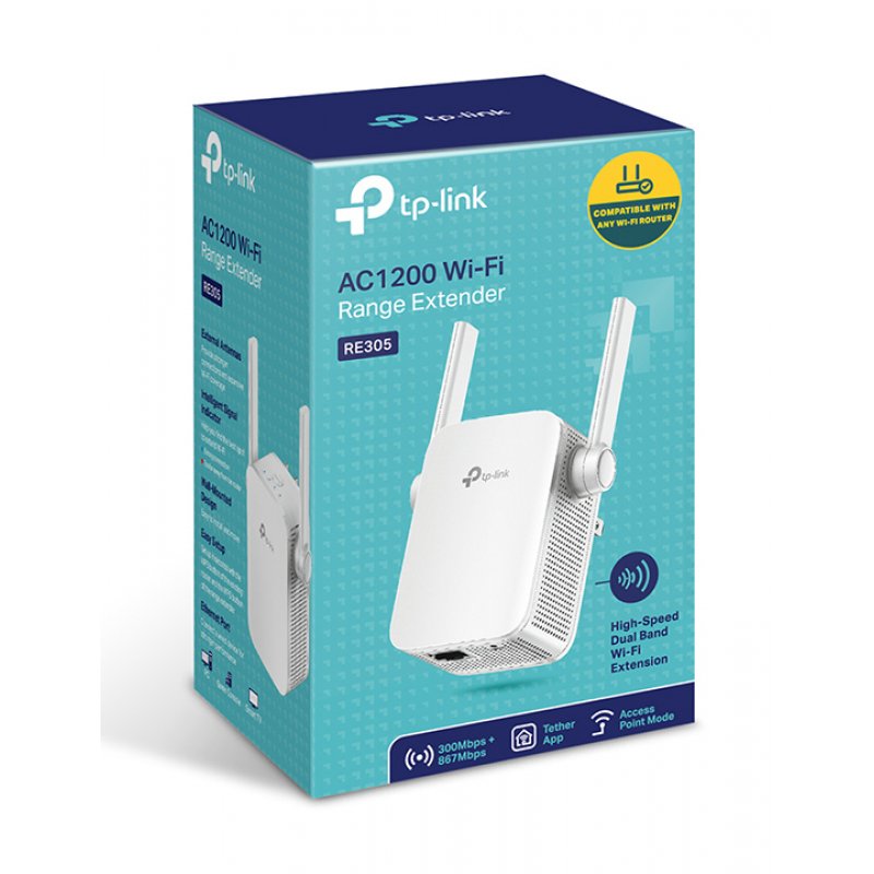 TP-Link RE305 V3 prolongateur réseau Émetteur réseau Blanc 10, 100 Mbit/s