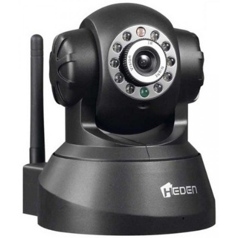 Caméra IP interieur Heden compatible VisionCam RJ45 & Wifi motorisée V2.4 Cloud (Noir)