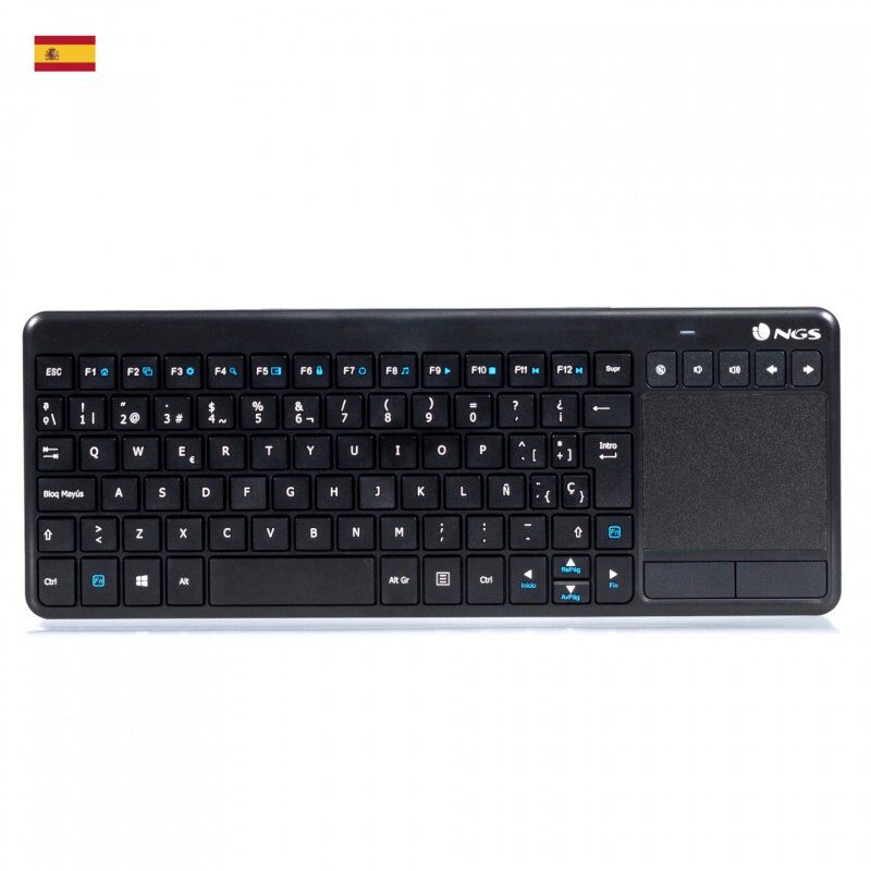 NGS TV Warrior, QWERTY, ES keyboard RF Wireless Spanish Black