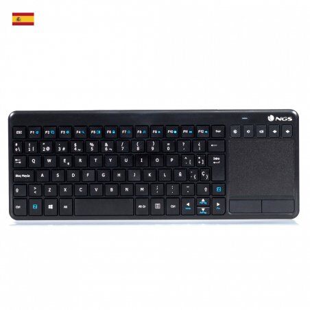 NGS TV Warrior, QWERTY, ES keyboard RF Wireless Spanish Black