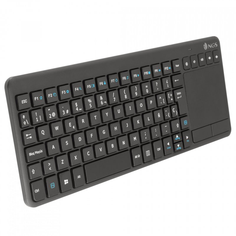 NGS TV Warrior, QWERTY, ES clavier RF sans fil Espagnole Noir