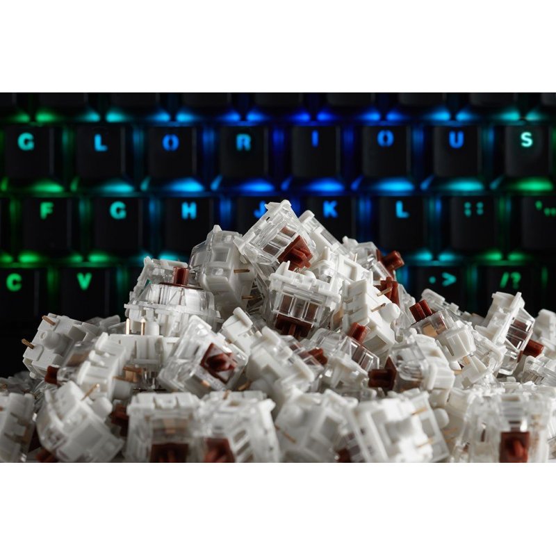 Glorious PC Gaming Race compatible Gateron Brown Switches (120 Pièces)