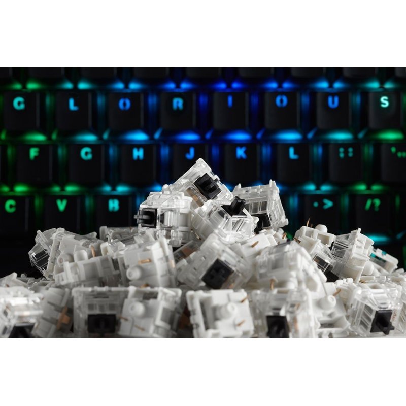 Glorious PC Gaming Race compatible Gateron Black Switches (120 Pièces)