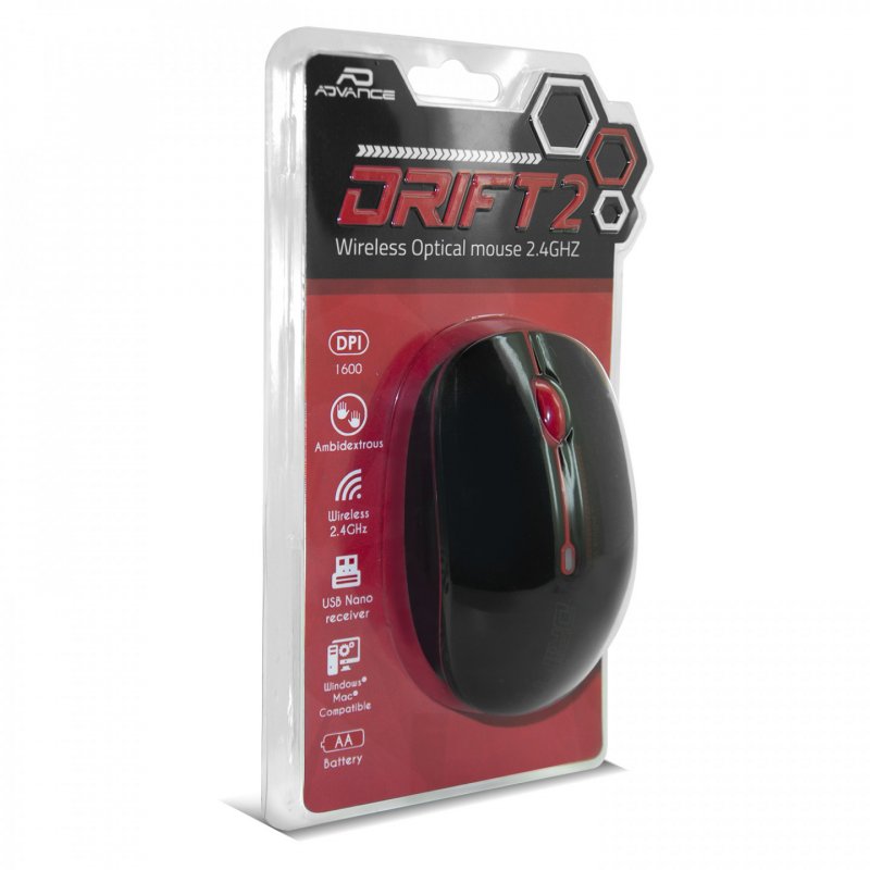 ADVANCE Drift 2 souris Ambidextre RF sans fil 1600 DPI