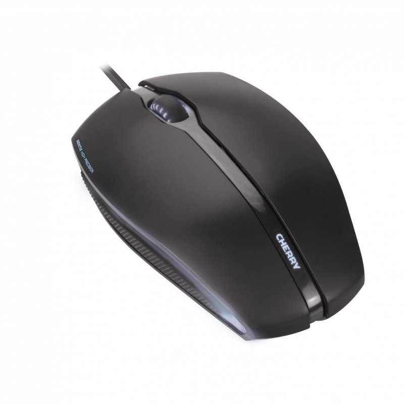 CHERRY GENTIX CORDED ILLUMINATED MOUSE, Black, USB