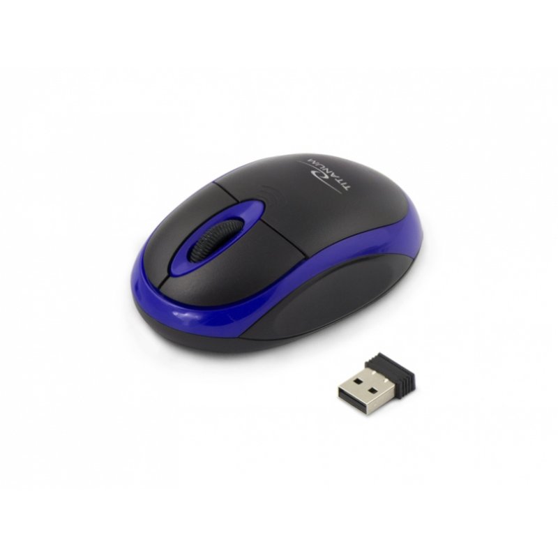 Souris sans fil Esperanza compatible Titanum Vulture 3D TM116B (Noir/Bleu)