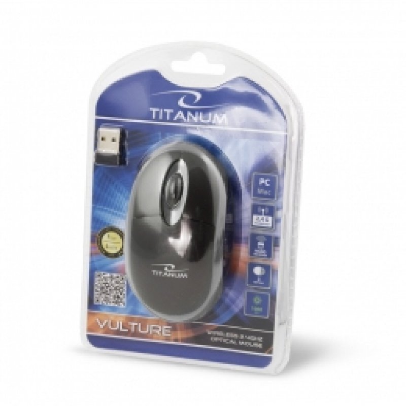 Souris sans fil Esperanza compatible Titanum Vulture 3D TM116E (Noir/Gris)