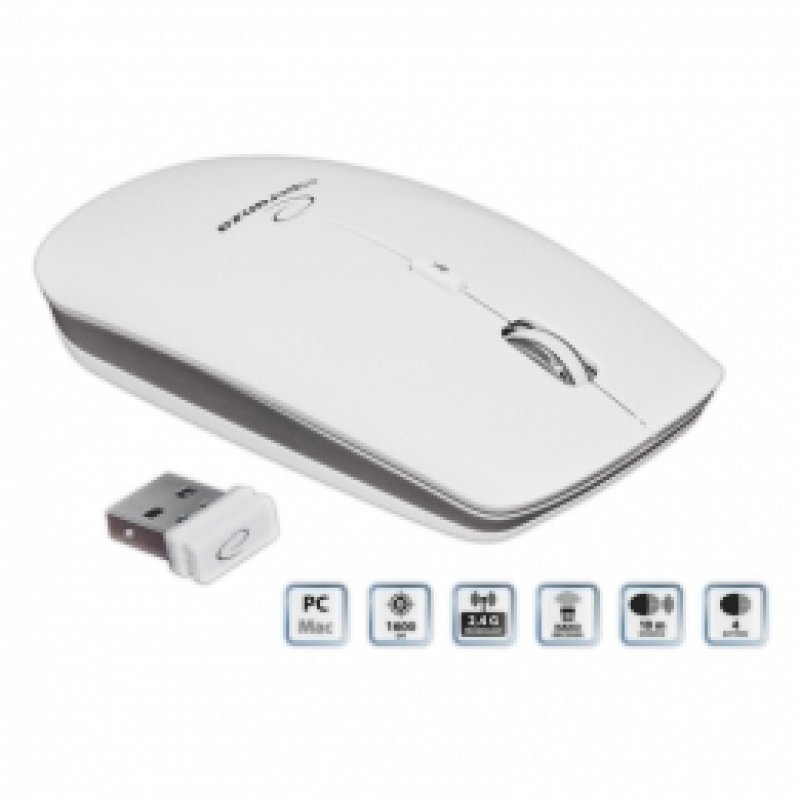 Souris sans fil Esperanza compatible EM120W (Blanc)