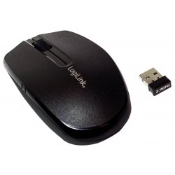 LogiLink compatible Mini souris optique pour notebook, sans fil, noir