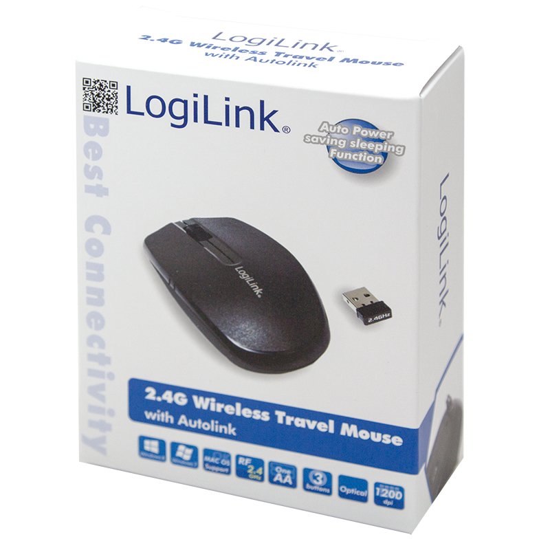 LogiLink ID0114 souris Ambidextre RF sans fil Optique 1200 DPI