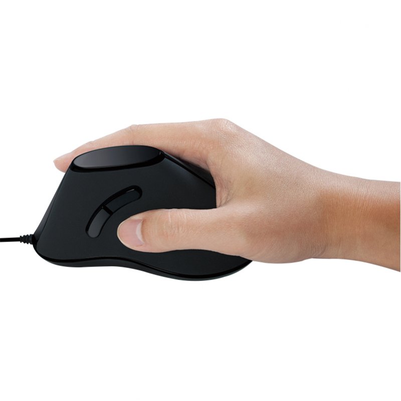 Souris filaire LogiLink compatible verticale pour droitier (Noir)