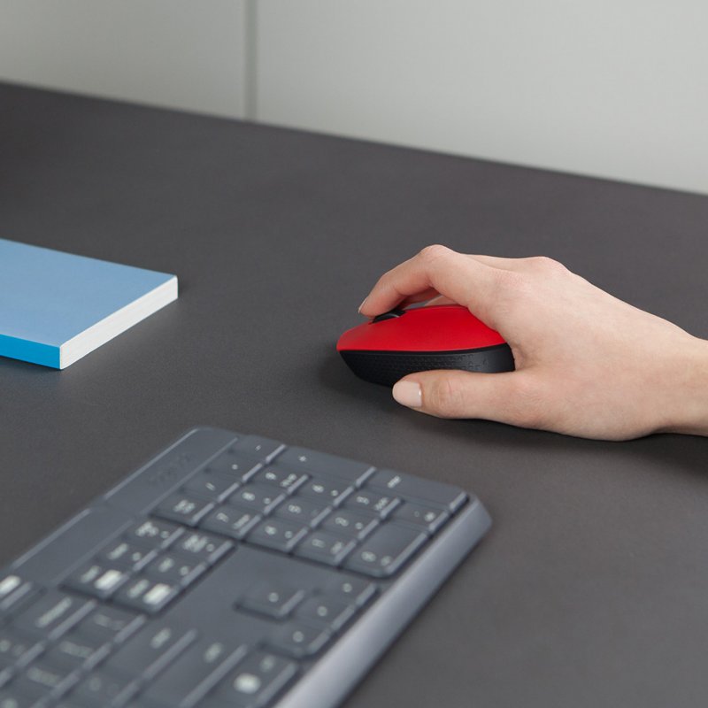 Logitech M171 Red-K souris Ambidextre RF sans fil Optique 1000 DPI