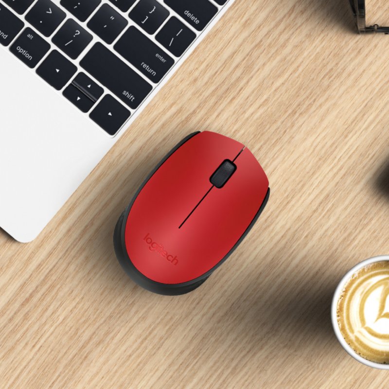 Souris sans fil Logitech Cordless Laser M171 (Noir/Rouge)