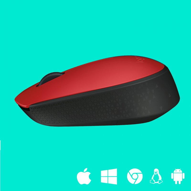 Souris sans fil Logitech Cordless Laser M171 (Noir/Rouge)
