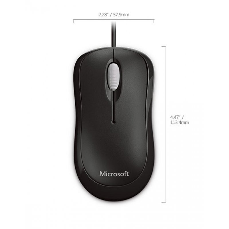 Microsoft 4YH-00007 souris Ambidextre USB Type-A Optique 800 DPI