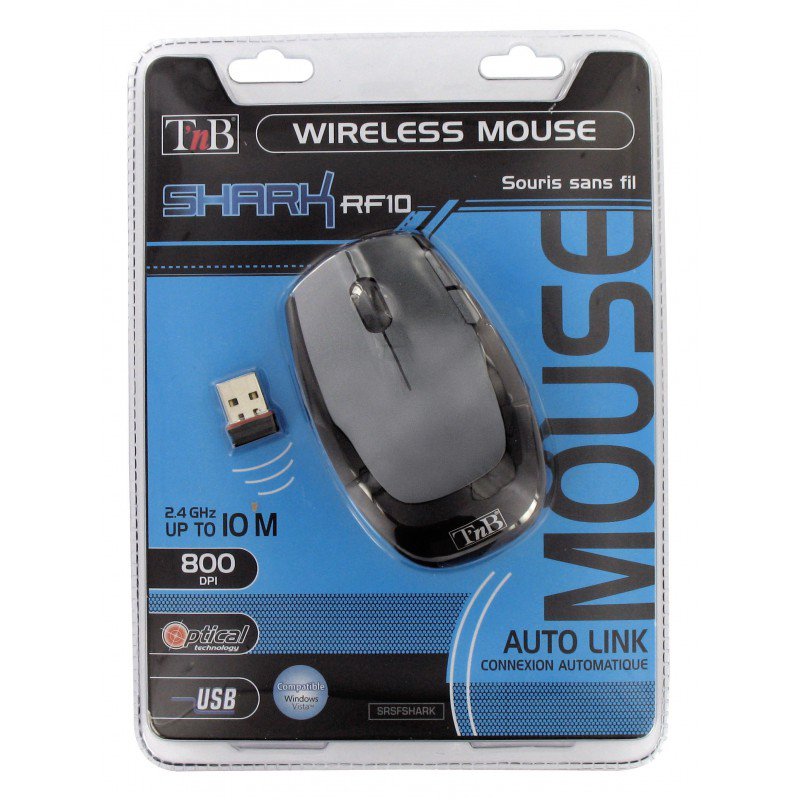 T'nB SRSFSHARK mouse RF Wireless Optical 800 DPI