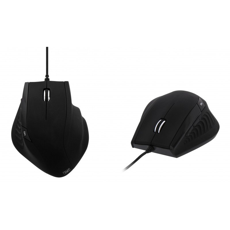 Souris filaire ergonomique T'nB compatible Ergo pour droitier (Noir)
