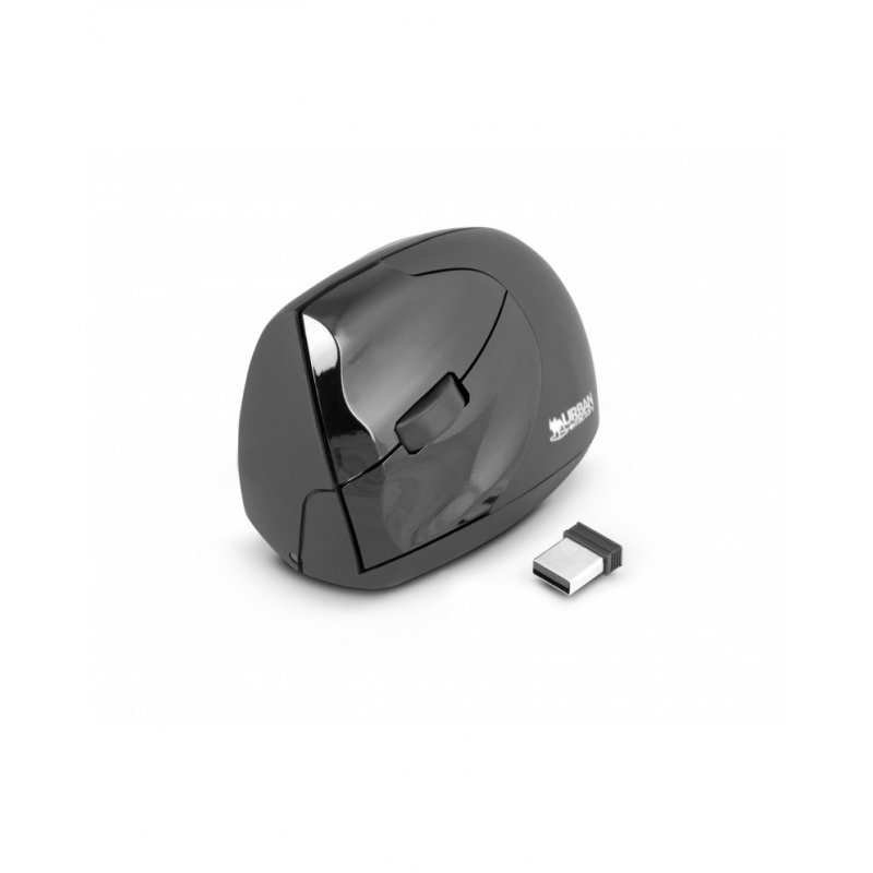 Souris sans fil ergonomique Urban Factory compatible pour gaucher (Noir)