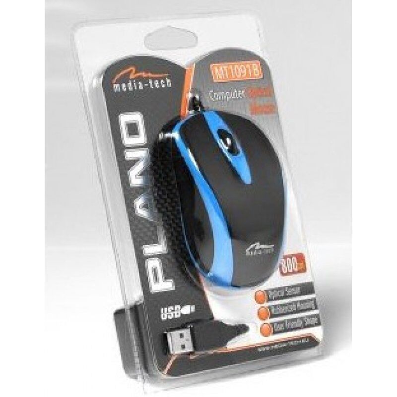 Souris filaire Media-Tech MT1091B (Noir/Bleu)