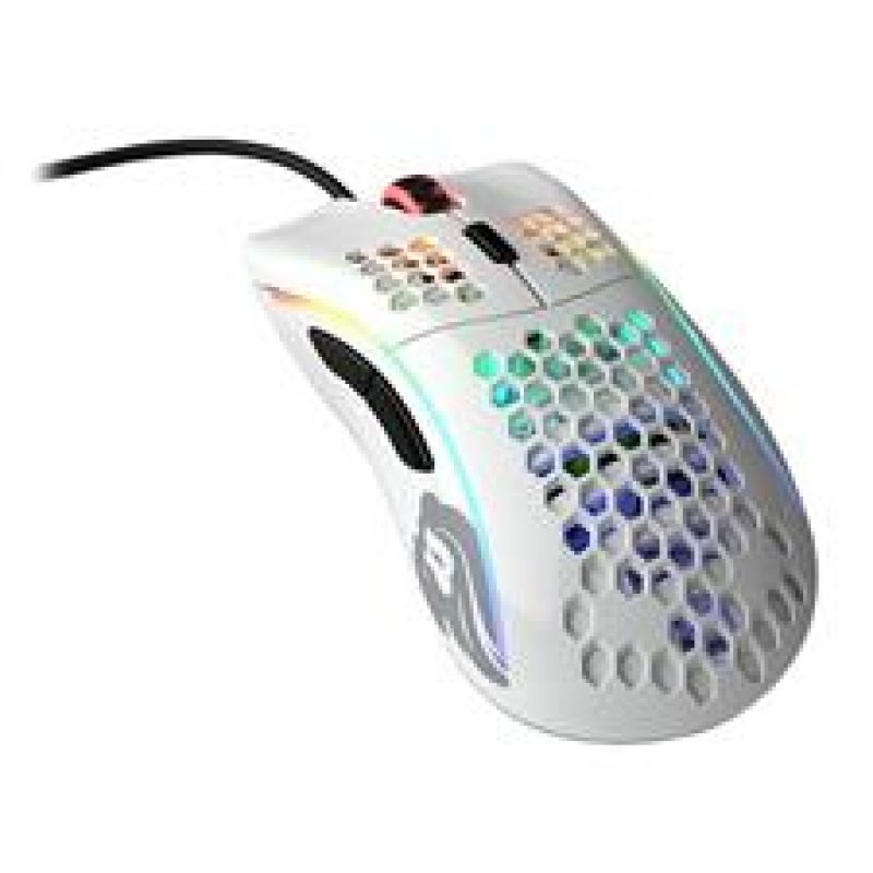 Souris filaire Gamer Glorious PC Gaming Race compatible Model D RGB (Blanc Brillant)