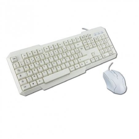 MCL ACK-2012/B keyboard Mouse included USB AZERTY French White
