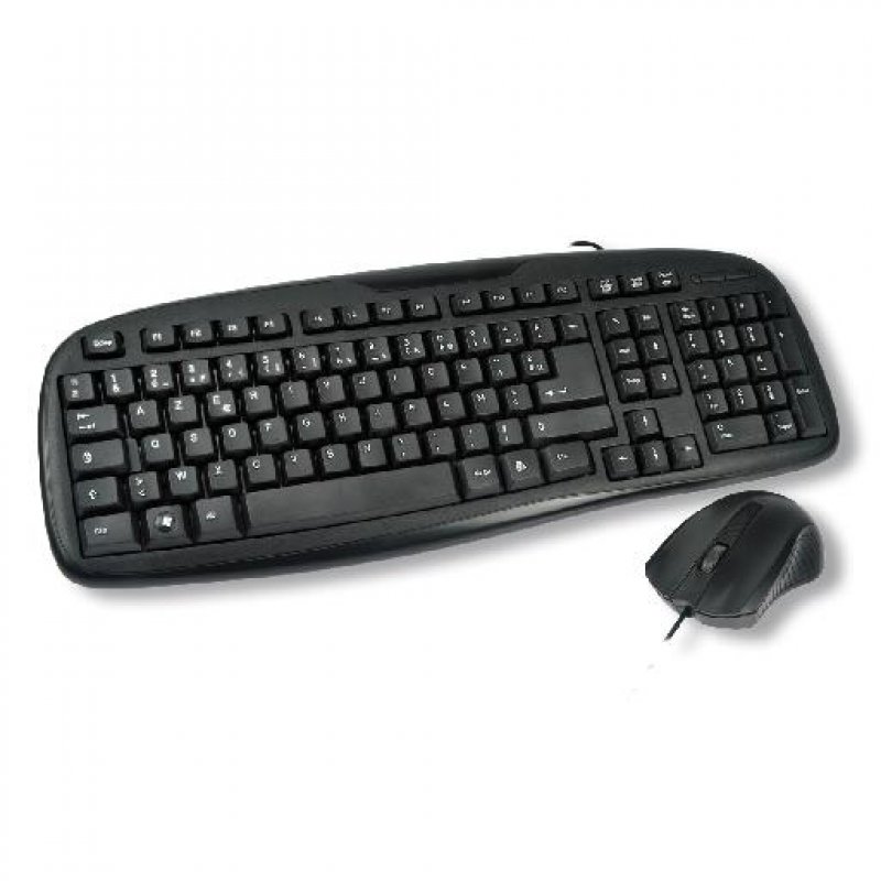 MCL ACK-2012/N keyboard Mouse included USB AZERTY French Black