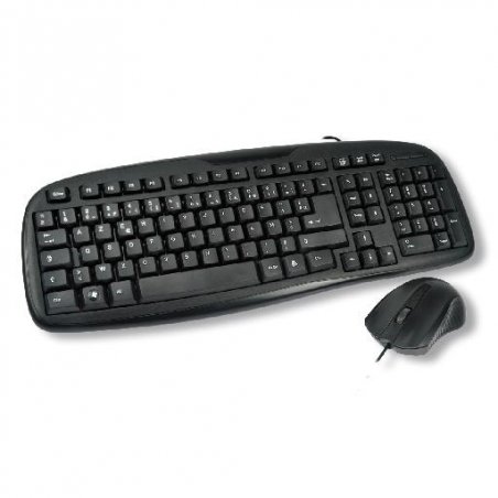 MCL ACK-2012/N keyboard Mouse included USB AZERTY French Black