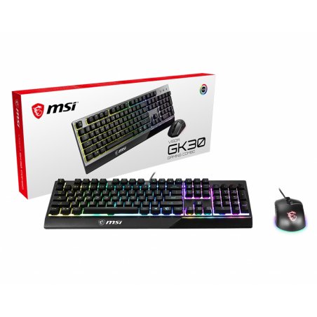 Pack Clavier - Souris MSI compatible Vigor GK30 Combo RGB (Noir)