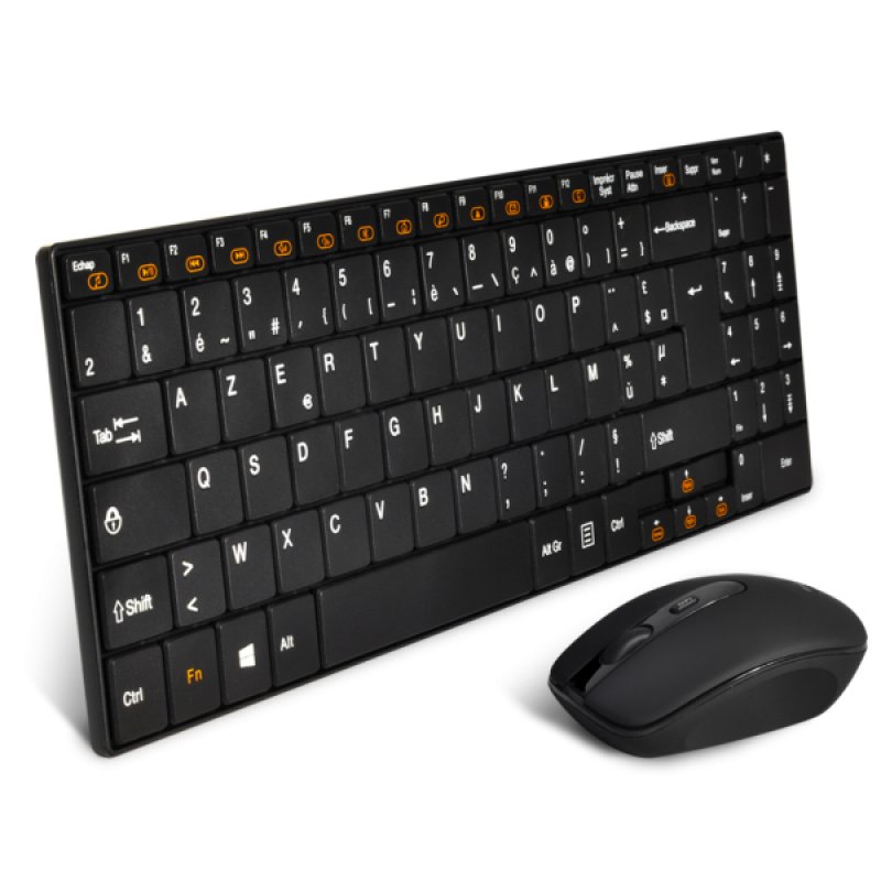 ADVANCE CLS-SLIM-BK keyboard Mouse included RF Wireless AZERTY French Black