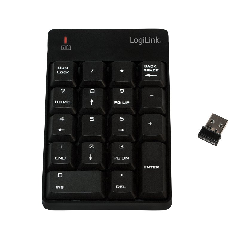 LogiLink ID0120 clavier numérique Ordinateur portable RF sans fil Noir