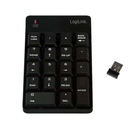 LogiLink ID0120 clavier numérique Ordinateur portable RF sans fil Noir