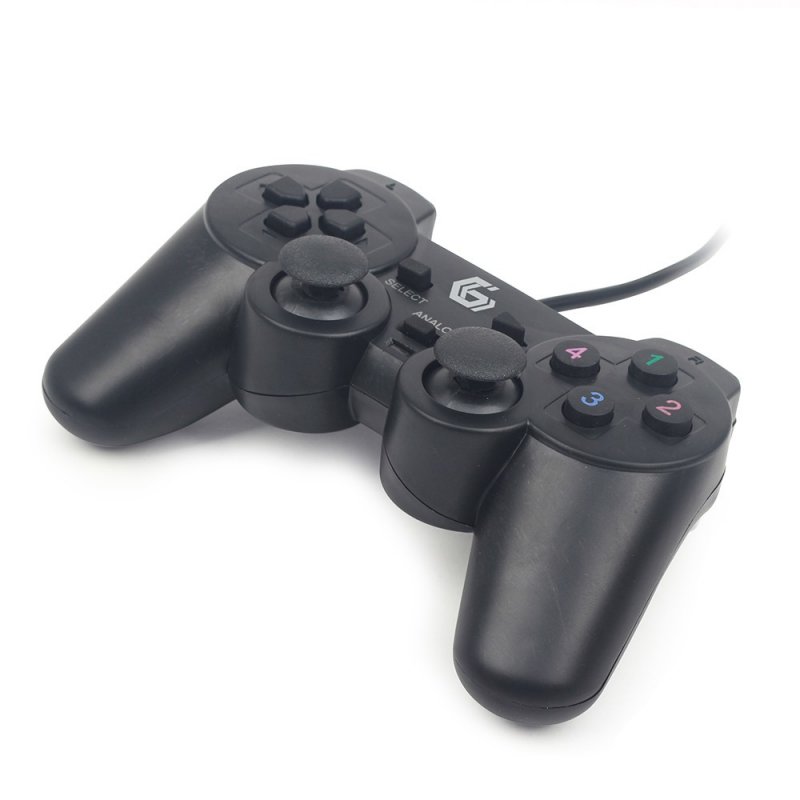 Gembird JPD-UDV-01 accessoire de jeux vidéo Noir USB 2.0 Manette de jeu Analogique/Numérique PC