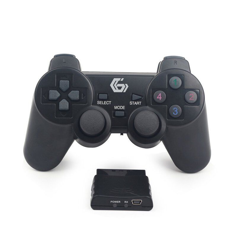 Gembird JPD-WDV-01 accessoire de jeux vidéo Noir RF Manette de jeu PC, Playstation 2, Playstation 3