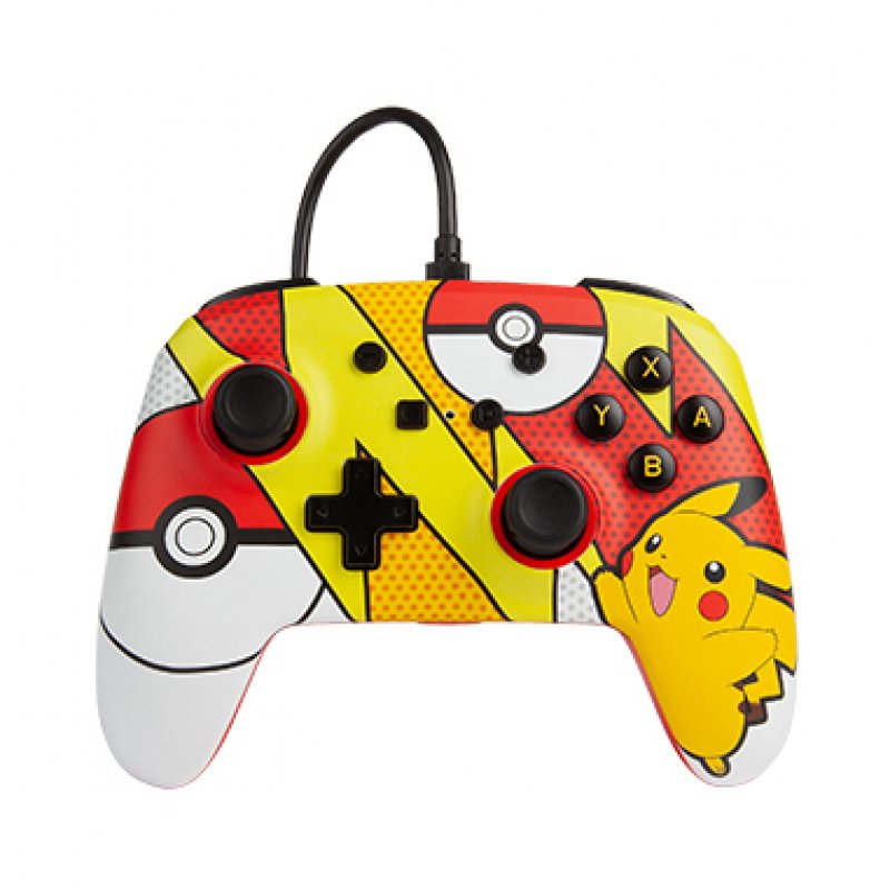 Manette de jeu PowerA Pokemon Pop Art pour Nintendo Switch (Rouge/Jaune/Blanc)
