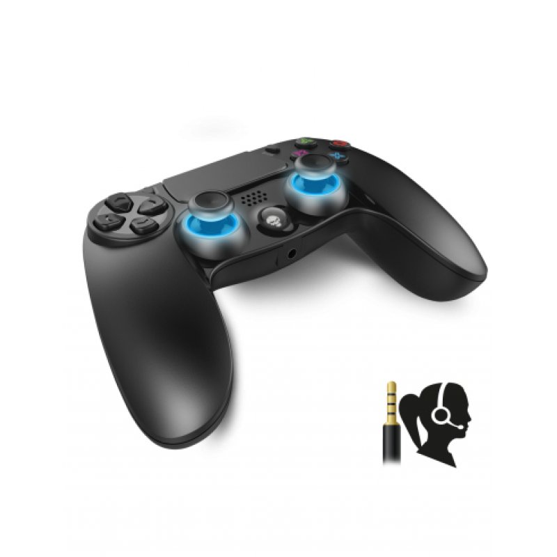 Manette de jeu sans fil Bluetooth Spirit of Gamer compatible PGP Pro Gaming pour PS4 (Noir)