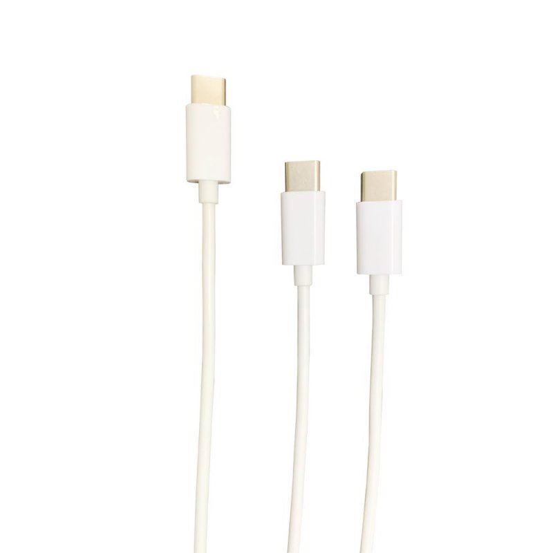 Câble de charge double Steelplay compatible Dual Play & Charge pour manettes PS5 (Blanc)