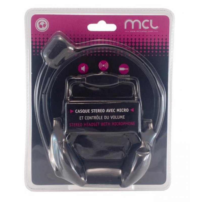MCL CSQ-M/NZ Casque Avec fil Arceau Appels/Musique Noir