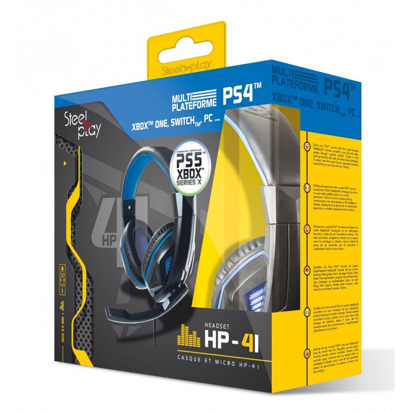 Casque Micro Steelplay compatible HP-41 (Noir/Bleu)
