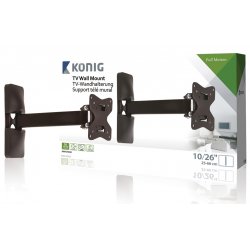 König KNM-SFM20 support pour téléviseur 66 cm (26") Noir