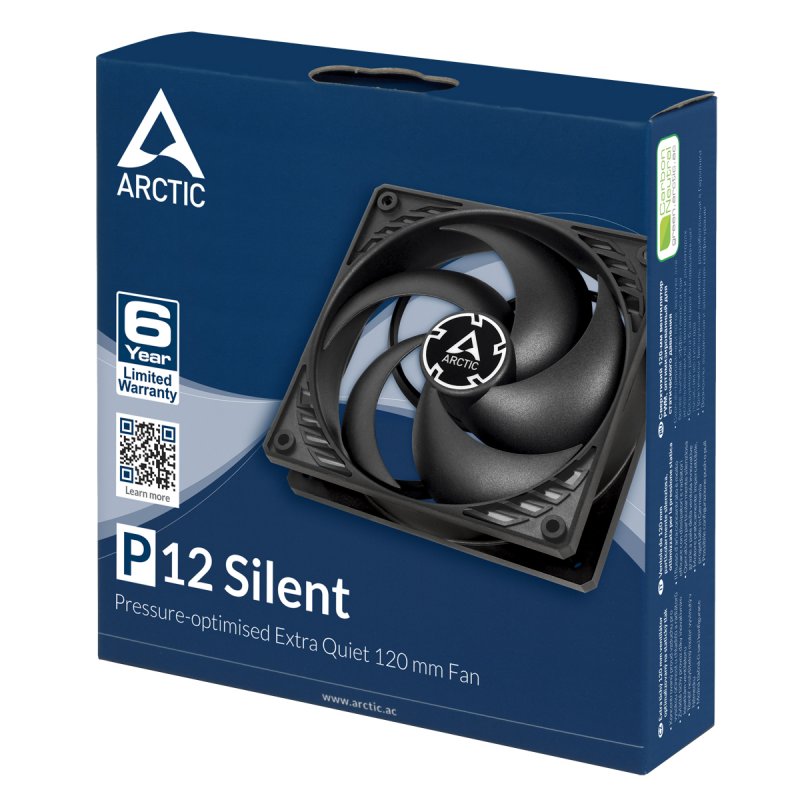 ARCTIC P12 Silent Boitier PC Ventilateur 12 cm Noir