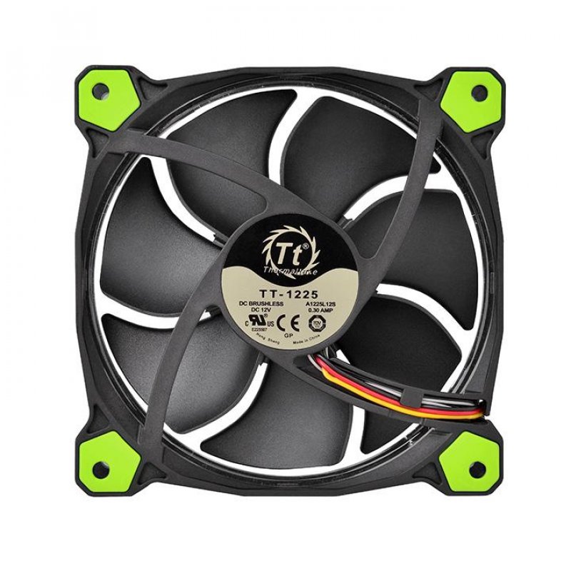 Ventilateur de boitier Thermaltake compatible Riing 14 LED Vert 140*140 (14cm)